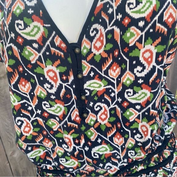 Veronica Beard Venice Tie Waist silk tunic Terracotta size 12 - Picture 8 of 10